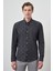 Erkek Siyah Slim Fit Düğmeli Yaka Gömlek 1
