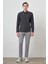 Erkek Siyah Slim Fit Düğmeli Yaka Gömlek 2