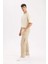 Gabardin Pantolon Wide Leg Bol Rahat Kesim Kargo Cepli Düz Paça C9160AX24AU 3
