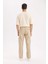 Gabardin Pantolon Wide Leg Bol Rahat Kesim Kargo Cepli Düz Paça C9160AX24AU 7