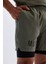 Fit Slim Fit Dar Kesim Fermuarlı Telefon Cepli Taytlı Şort Z2147AZ24AU 7