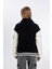 Coool Oversize Geniş Kalıp Pelüş Bomber Mont Ceket Polo Yaka Nakışlı Çıtçıtlı Cepli C8001AX24WN 10