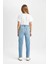 Kız Çocuk Skinny Fit Yırtık Detaylı Dar Paça Cepli Jean Pantolon C9483A824AU 6