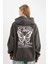 Coool Oversize Geniş Kalıp Kapüşonlu Sırt Baskılı Kalın Sweatshirt C7860AX24WN 7