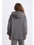 Oversize Geniş Kalıp Kapüşonlu Cepli Basic Düz Fermuarlı Sweatshirt V4233AZ24WN 6