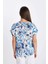 Regular Fit Bisiklet Yaka Desenli Kısa Kollu Gömlek I6173AZ24SM 9