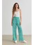 Wide Leg Geniş Bol Paça Pantolon Desenli Esnek Belli Paça Yırtmaç Detaylı Cepli C9161AX24SM 2