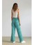 Wide Leg Geniş Bol Paça Pantolon Desenli Esnek Belli Paça Yırtmaç Detaylı Cepli C9161AX24SM 7