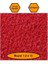 Kırmızı Kıvırcık Plastik Paspas, Dış Mekan Için Paspas, 1,2X13 1