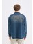 %100 Pamuk Relax Fit Uzun Kollu Cepli Jean Gömlek Ceket D0448AX24AU 6