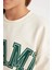 Kız Çocuk Relax Fit Bisiklet Yaka Baskılı Okul Sweatshirt C6868A824AU 8