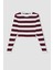 Coool Slim Fit Dar Kesim Çizgili Bisiklet Yaka Triko Kazak X6888AZ24WN 8
