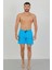 Erkek Fermuarlı Cepli Deniz Şortu Mavi 1