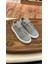 4225 GRİ- Beyaz Taban Triko Erkek Sneakers - Erkek Spor Ayakkabı 1