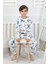 Uçak Baskılı %100 Pamuk Uzun Kollu Erkek Çocuk Pijama Takımı (3,4,5,6,7,8 Yaş) 3