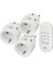 Brennenstuhl Comfort-Line Mini 3+1 Kablosuz Priz Seti, 3'lü Uzaktan Kumanda Seti (Iç Mekan, El Veri 1