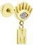 Altın Sallantılı Harf Piercing Harfler Mevcut 6