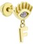 Altın Sallantılı Harf Piercing Harfler Mevcut 10