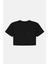 Denizatı Lightweight Crop T-Shirt - Siyah 2