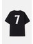 Number 7 Oversize T-Shirt - Siyah 1