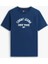 Kadın Varsity Logolu Relaxed Fit T-Shirt - Lacivert 5