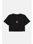 Palyaço Balığı Crop Light-Weight T-Shirt - Siyah 1