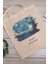 Starry Night Van Gogh Temalı Baskılı %100 Pamuklu Ham Bez Bej Çanta 1