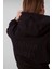 Kadın Kapüşonlu Fermuarlı Punto Milano Sweatshirt - Siyah 5