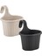 2 Adet 3 Litre Askılı Balkon Küpeşte Saksısı Seti Plastik Askı Saksı Set Tombik No1 1