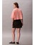 Kadın Cropped Boxy Fit Logolu T-Shirt - Mercan 3