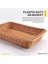 Plastik Rattan Sepet, Ekmek Sepeti Ekmek Dükkanı Süpermarket Sergileme Sepeti Dokuma Masa Üstü Gıda Meyve Sebze Restoran Servis Sepeti, Kahverengi (Yurt Dışından) 4