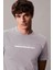 Erkek Kontur Grafik Baskılı T-Shirt - Gri 5
