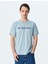 Bisiklet Yaka Regular Fit Pamuklu Kısa Kollu Slogan Baskılı Tişört 1