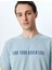 Bisiklet Yaka Regular Fit Pamuklu Kısa Kollu Slogan Baskılı Tişört 2