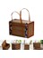 Meyve Sepeti Bambu Dokuma Taşınabilir Basit Elde Taşınabilir Piknik Gıda Kabı Katlanabilir Atıştırmalık Kapları Çocuklar 36X15X25CM,A (Yurt Dışından) 3