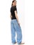 Kadın Linear Logo Slim T-Shirt - Siyah 3