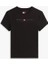 Kadın Linear Logo Slim T-Shirt - Siyah 5
