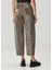 Stary Leopar Desenli Curved Jean Pantolon 4