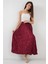 8034 Bordo Kadın Etek 3