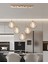 Edward 5'li 67 Watt Sıralı Gold Ledli Modern Salon Avize 1