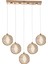 Edward 5'li 67 Watt Sıralı Gold Ledli Modern Salon Avize 2