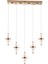 Edward 5'li 67 Watt Sıralı Gold Ledli Modern Salon Avize 3