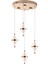 Harold 4'lü 24 Watt Yuvarlak Gold Ledli Modern Salon Avize 2