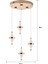 Harold 4'lü 24 Watt Yuvarlak Gold Ledli Modern Salon Avize 4