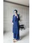 Dantel Şerit Detaylı Kimono Takım - Mavi 1