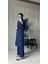 Dantel Şerit Detaylı Kimono Takım - Mavi 4