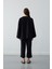Bağcıklı Premium Kumaş Rahat Kimono Takım - Siyah 8