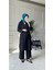 Dantel Şerit Detaylı Kimono Takım - Siyah 6