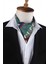 Yeşil Motif Desen Erkek Ascot Fular K642 2
