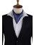 Lacivert Nokta Desen Italyan Ipek Ascot Fular K655 2